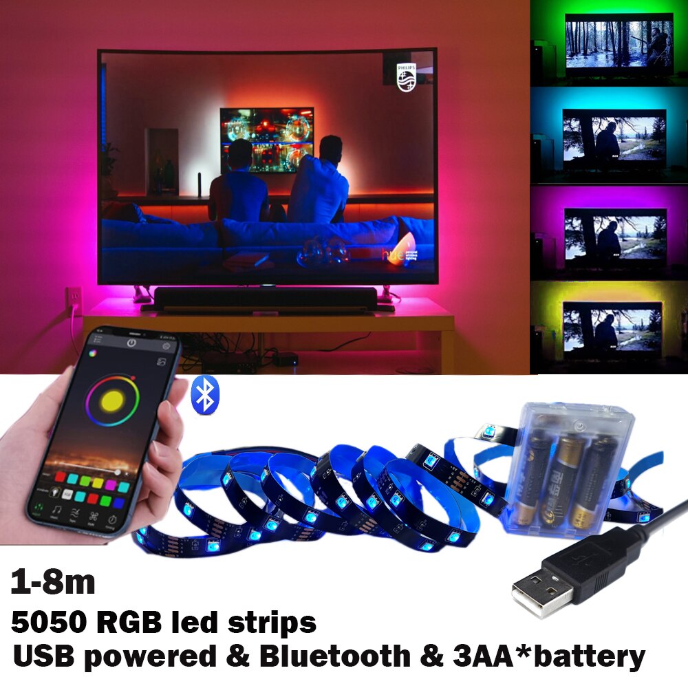 1-8m ͸  LED Ʈ  USB  RGB 5050 ..